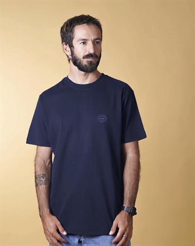 Elsk - Globe Brushed T-shirt - Dark Navy